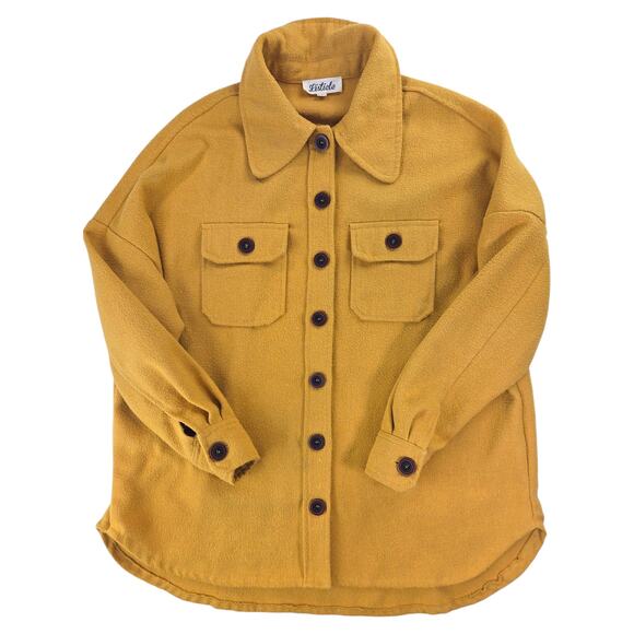 Listicle | Mustard Yellow-Over Sized- Shacket | Size Small - Picture 2 of 5